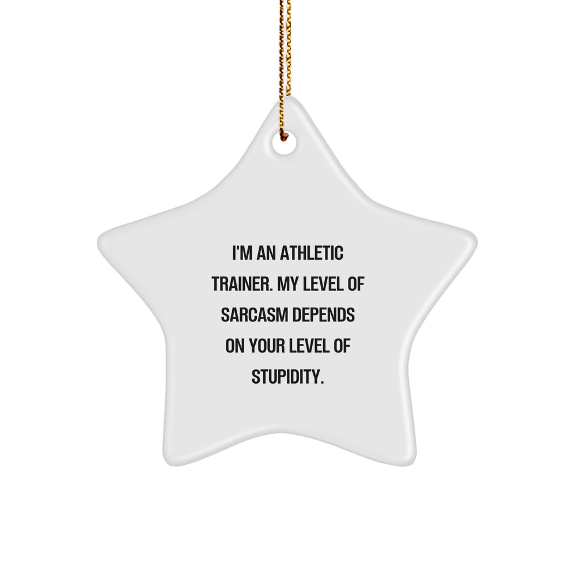 Funny Athletic Trainer Star Ornament Gift for Friends and Family - Gifts from Men and Women - Christmas Unique Gifts for Him or Her - Image 1