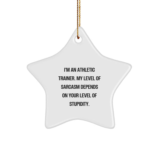Funny Athletic Trainer Star Ornament Gift for Friends and Family - Gifts from Men and Women - Christmas Unique Gifts for Him or Her - Image 1
