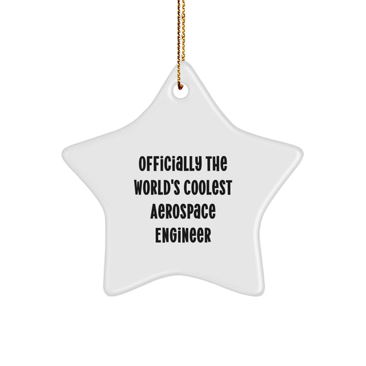 Officially the Coolest Aerospace Engineer Gifts for Men, Funny Star Ornament for Him, from Family and Friends, Christmas Unique Gifts - Image 1