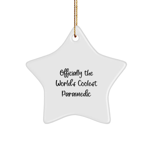 Funny Rescue Worker Gifts from Men to Rescue Worker Star Ornament for Christmas Unique - Image 1