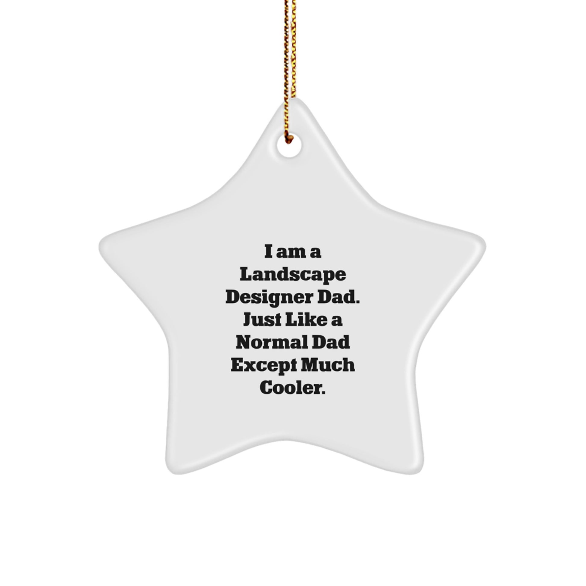 Funny Landscape Designer Gifts from Dad for Landscape Designer - Star Ornament Christmas Unique Gifts for Men, Women, Friends, Coworkers, Family - Image 1