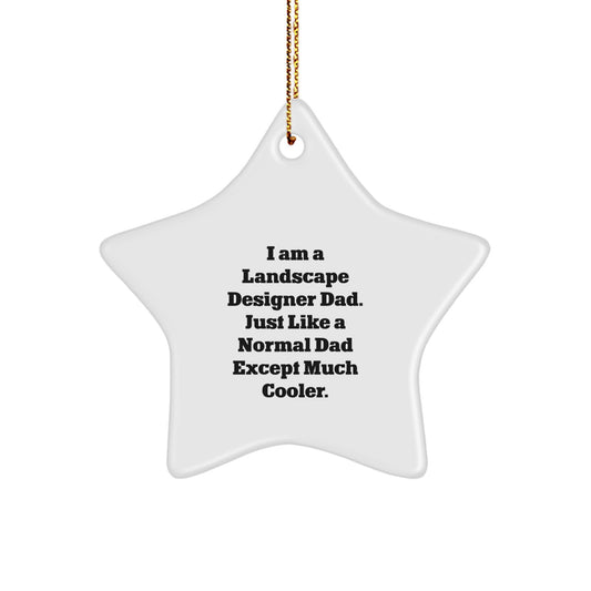 Funny Landscape Designer Gifts from Dad for Landscape Designer - Star Ornament Christmas Unique Gifts for Men, Women, Friends, Coworkers, Family - Image 1