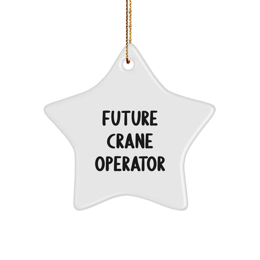 Funny Future Crane Operator Christmas Unique Gifts from Family Star Ornament for Men, Women, Friends, Coworkers, and Family Members - Image 1