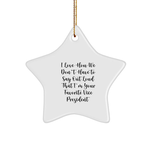 Funny Vice President Star Ornament Gifts from Friends for Vice President Men - Image 1