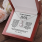 Mothers Day Gifts From Son, Mommy Necklace, Gift Idea For Mother, Mother Gift Necklace, Birthday,  Message Card Jewelry