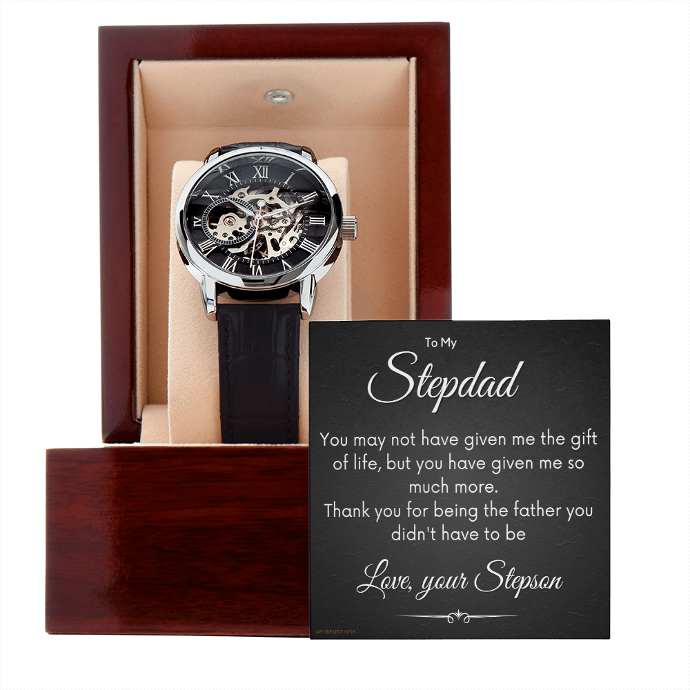 Stepdad Gift from Son,  Open Watch Gift for Father's Day DADFS01B