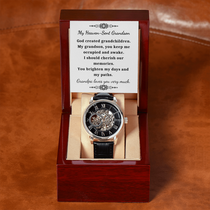 My Heaven Sent Grandson, Granny's Little Man, Grandson Gift, Gifts for Grandson, Grandson Birthday-GRNDS06OP