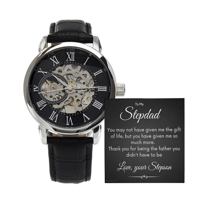 Stepdad Gift from Son,  Open Watch Gift for Father's Day DADFS01B