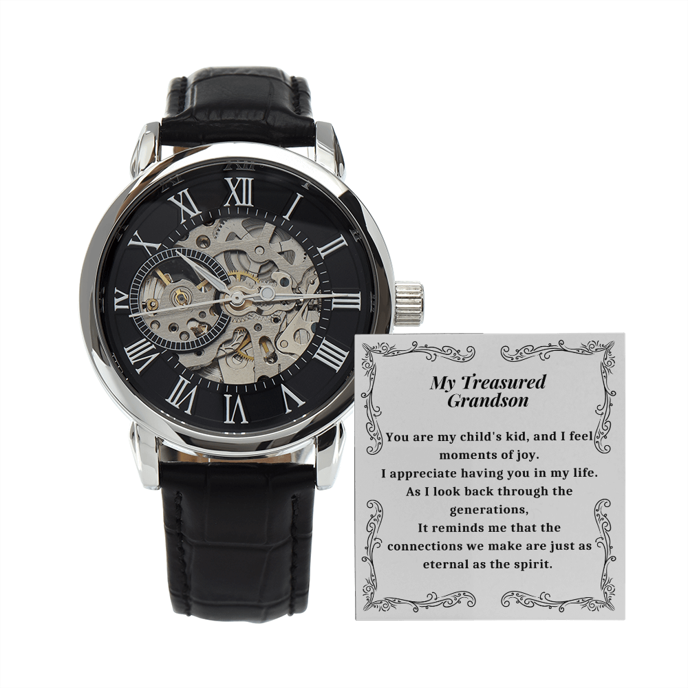 My Treasured Grandson, Grandson For Xmas Birthday Graduation Wedding Grandson Christmas Gift-GRS04OP