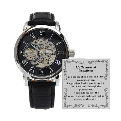 My Treasured Grandson, Grandson For Xmas Birthday Graduation Wedding Grandson Christmas Gift-GRS04OP