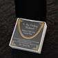 Sweetest Day Gifts For Him, Anniversary Gifts For Husband, Birthday Gift From Wife, Husband Necklace - HFW05CN