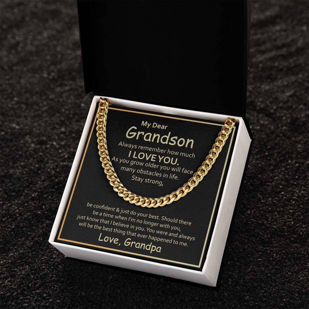 Birthday, Granny's Little Man, Grandson Gift, Gifts for Grandson, Grandson Necklace from Grandpa-GRNDSGRNDPA