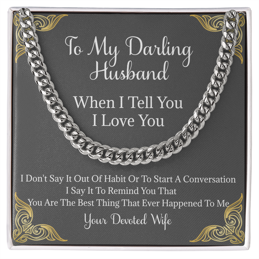 Sweetest Day Gifts For Him, Anniversary Gifts For Husband, Birthday Gift From Wife, Husband Necklace - HFW05CN