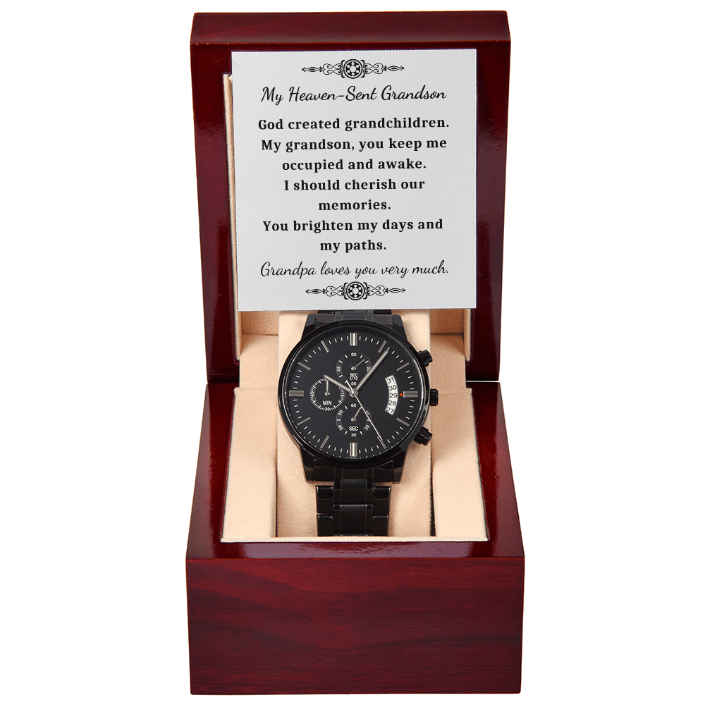 Grandpa And Grandson, Grandson Gift, Granny's Little Man, Gifts For Grandson, Grandson Birthday-GRNDS06BC