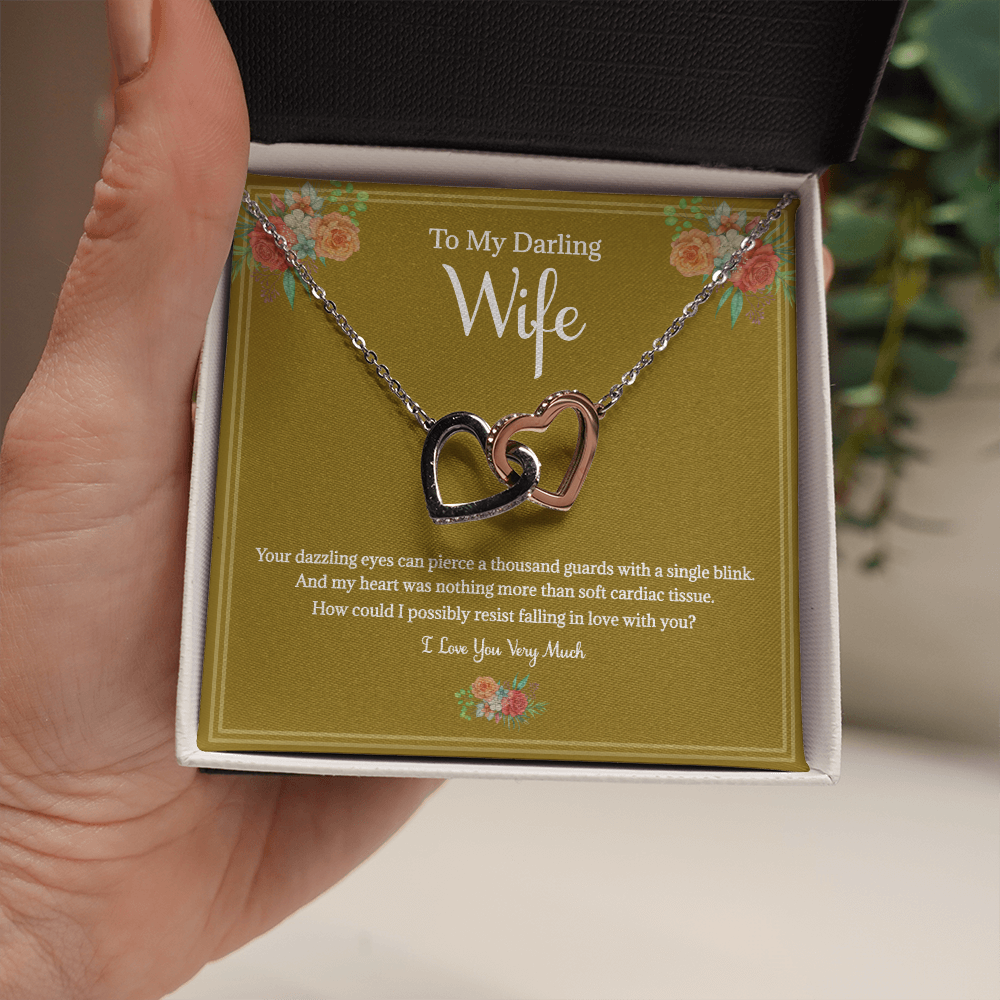 Wife My Darling Interlocking Heart - Necklace