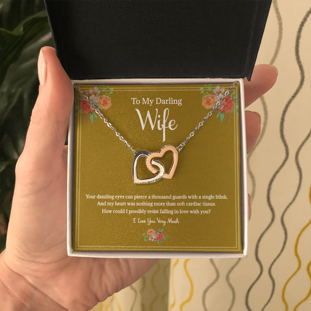 Wife My Darling Interlocking Heart - Necklace