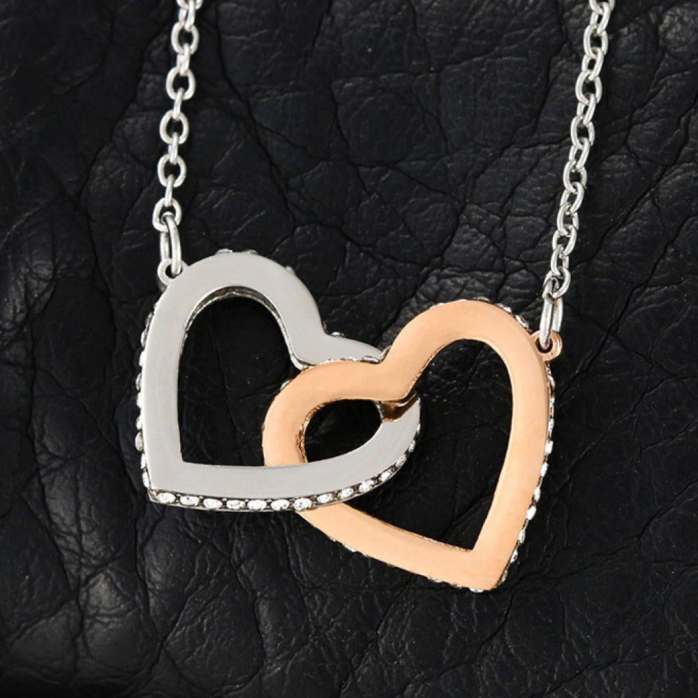 Wife My Darling Interlocking Heart - Necklace