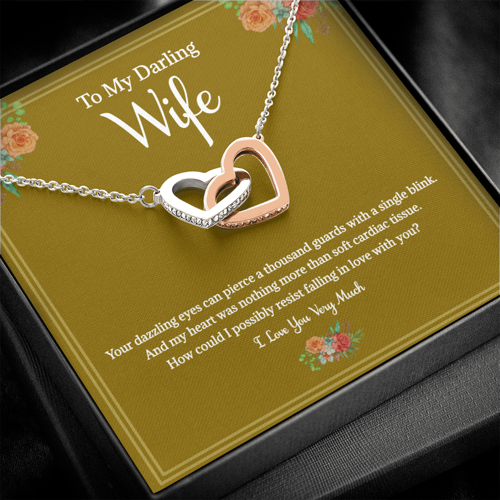 Wife My Darling Interlocking Heart - Necklace