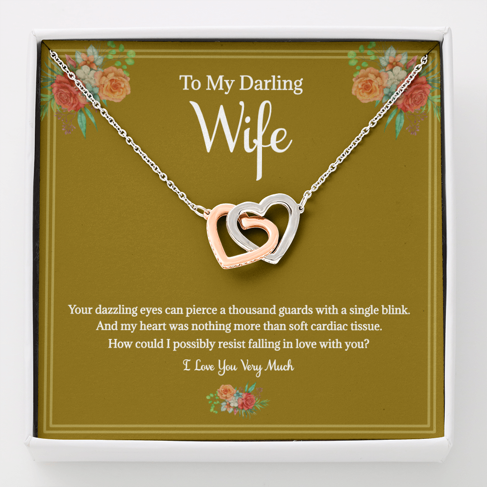 Wife My Darling Interlocking Heart - Necklace