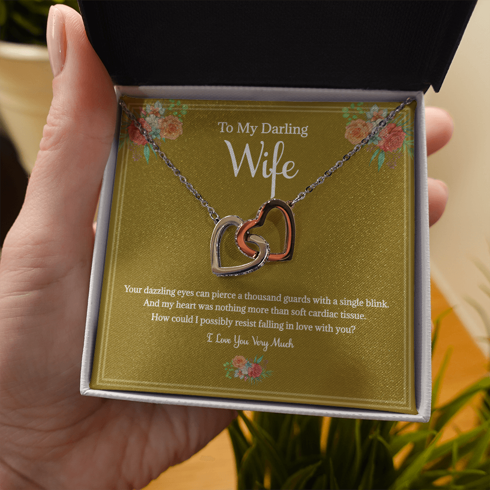 Wife My Darling Interlocking Heart - Necklace