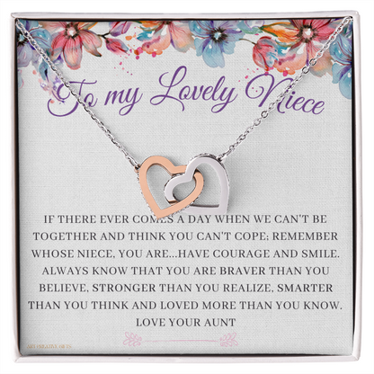 Niece Gift, To My Lovely Niece Necklace, Niece Gift From Aunt Birthday Graduation Gift ihaNFA21