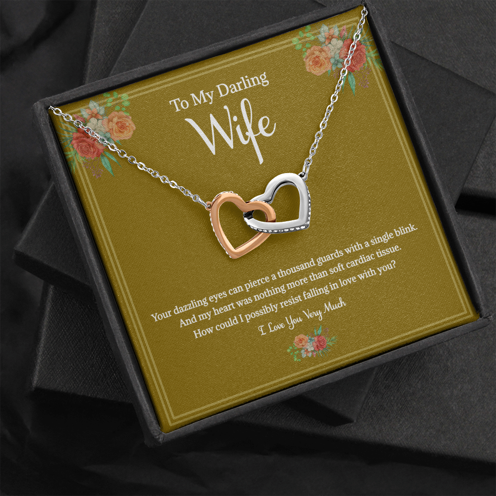 Wife My Darling Interlocking Heart - Necklace
