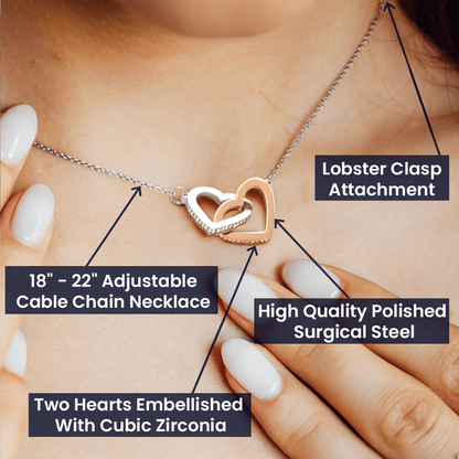Wife My Darling Interlocking Heart - Necklace