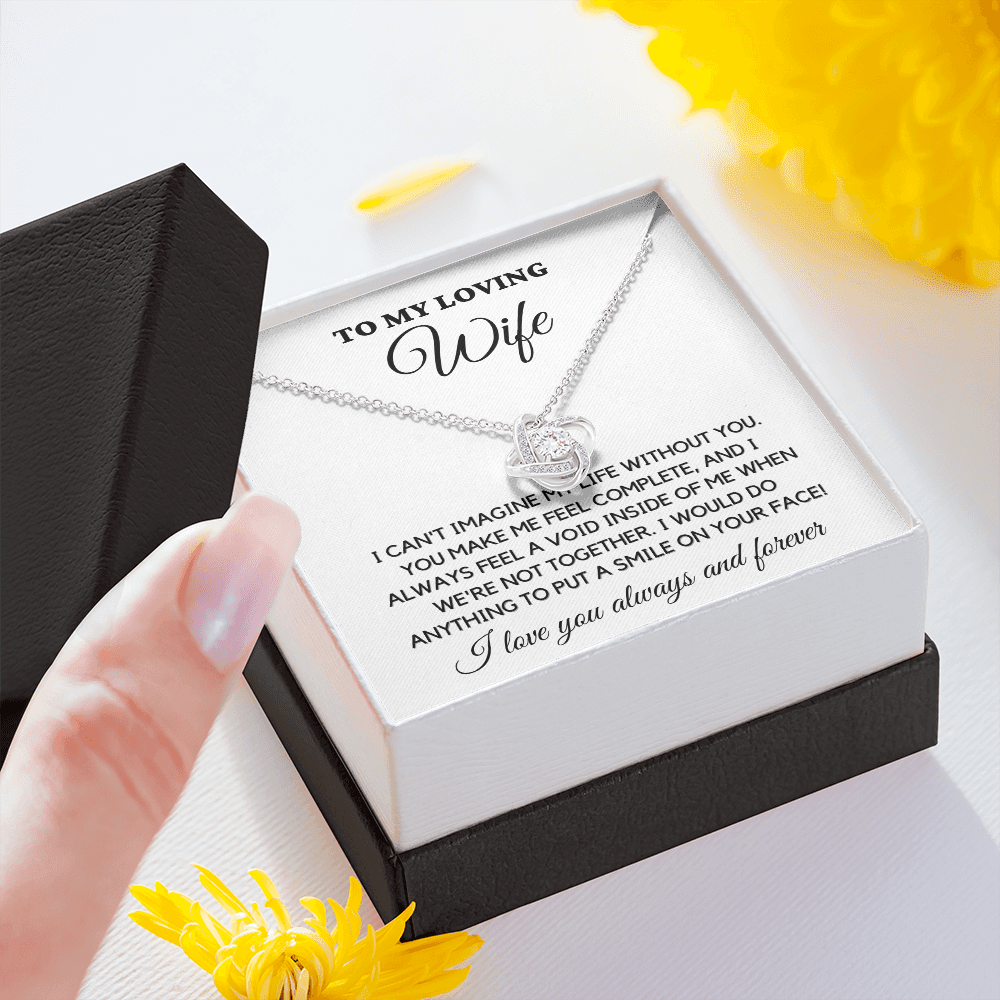 To My Loving Wife - A Smile on Your Face - Necklace wfh-18a