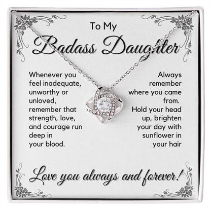 To My Badass Daughter Gift from Dad, Daughter Graduation Gift, Father Daughter Gift, College Grad Gift, Graduation Present, 14K Necklace aDFD07A