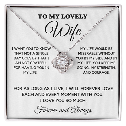 To My Lovely Wife - Forever Love - Necklace wfh-15