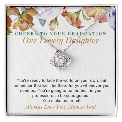 Daughter Gift from Dad, Daughter Graduation Gift, Father Daughter Gift, College Grad Gift, Graduation Present, 14K Necklace, DG01C
