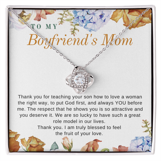 To My Boyfriend's Mom, Boyfriend's Mom Gift, To My Boyfriends Mom Gift, Meaningful Gift, Boyfriends Mom Necklace BFM01C