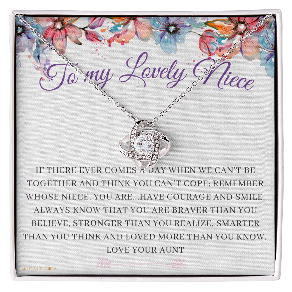 Niece Gift, To My Lovely Niece Necklace, Niece Gift From Aunt Birthday Graduation Gift lkaNFA21
