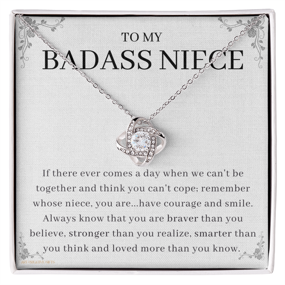 Niece Gift, To My Badass Niece Necklace, Niece Gift From Aunt Birthday Graduation Gift lkaNFA22