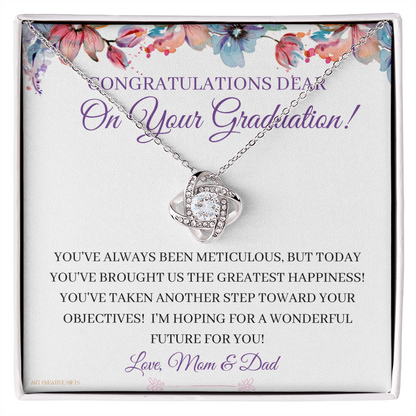 Daughter Gift from Dad, Daughter Graduation Gift, Father Daughter Gift, College Grad Gift, Graduation Present, 14K Necklace, keDG01D
