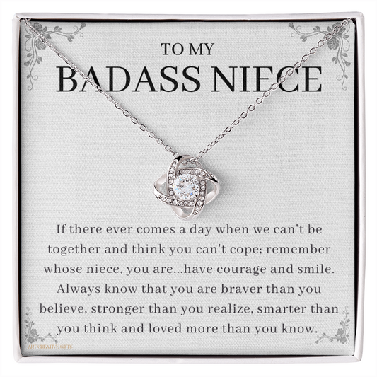 Niece Gift, To My Badass Niece Necklace, Niece Gift From Aunt Birthday Graduation Gift lkeNFA22