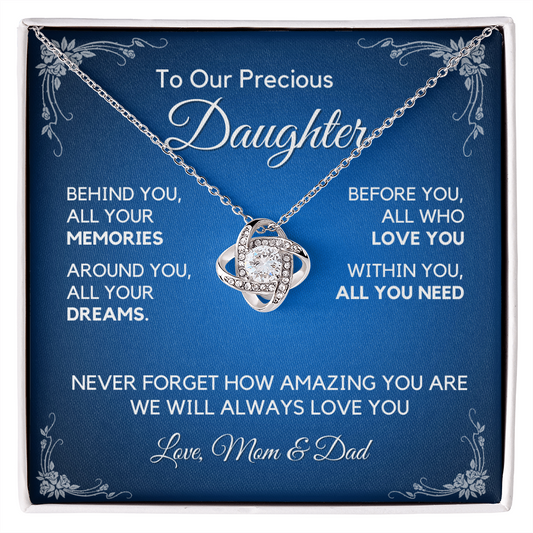 Daughter Gift from Mom & Dad, Daughter Graduation Gift, Father Daughter Gift, College Grad Gift, Graduation Present, 14K Necklace keDFD05B