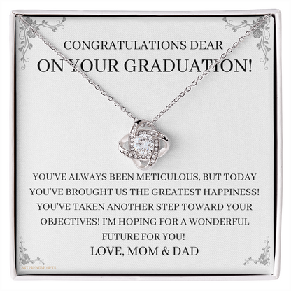 Daughter Gift from Dad, Daughter Graduation Gift, Father Daughter Gift, College Grad Gift, Graduation Present, 14K Necklace, keDG01E