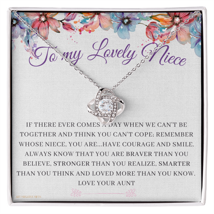 Niece Gift, To My Lovely Niece Necklace, Niece Gift From Aunt Birthday Graduation Gift lkeNFA21