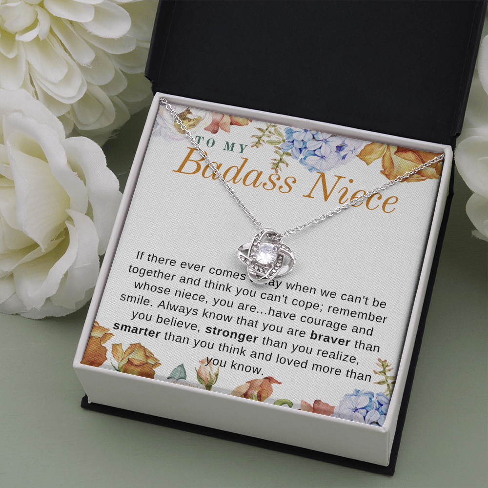 Niece Gift, To My Badass Niece Necklace, Niece Gift From Aunt Birthday Graduation Gift lkeNFA23