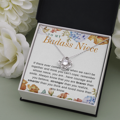 Niece Gift, To My Badass Niece Necklace, Niece Gift From Aunt Birthday Graduation Gift lkeNFA23