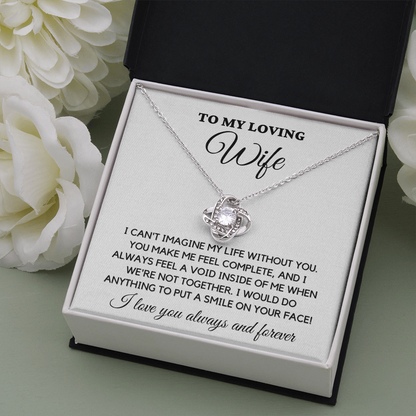 To My Loving Wife - A Smile on Your Face - Necklace wfh-18a