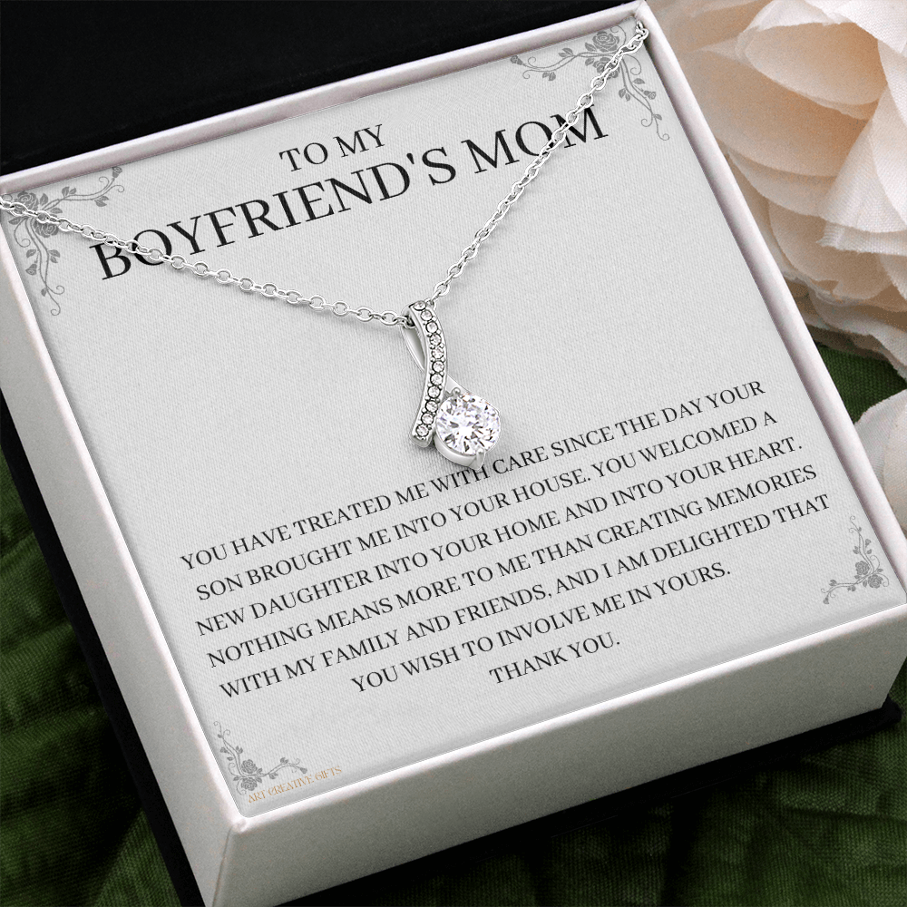 To My Boyfriend's Mom, Boyfriend's Mom Gift, To My Boyfriends Mom Gift, Meaningful Gift, Boyfriends Mom Necklace aeBFM01E
