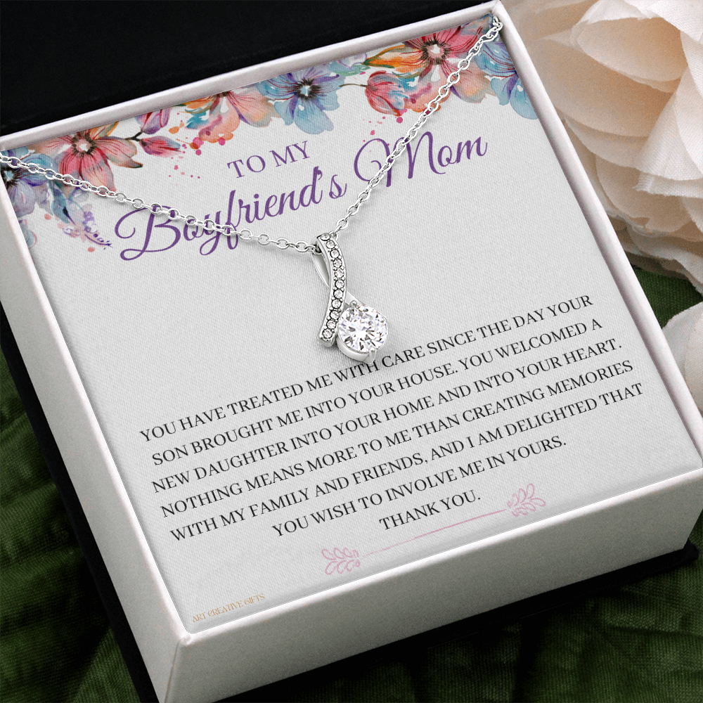 Gift for Boyfriend's Mom, Boyfriend's Mom Gift, To My Boyfriends Mom Gift, Meaningful Gift, Boyfriends Mom Necklace aeBFM01D