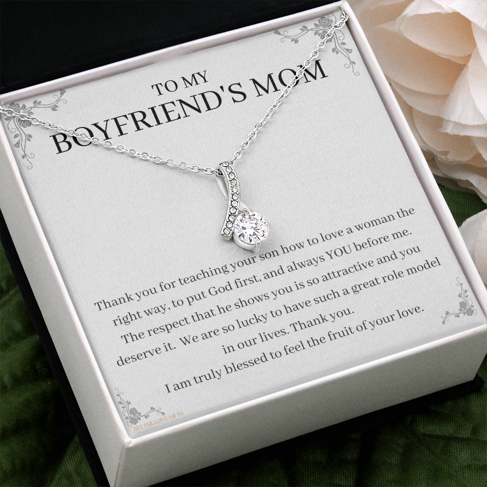 To My Boyfriend's Mom, Boyfriend's Mom Gift, To My Boyfriends Mom Gift, Meaningful Gift, Boyfriends Mom Necklace aeBFM01B