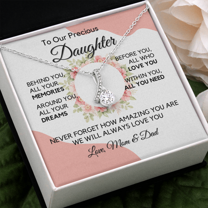 Daughter Gift from Dad, College High School Graduation, Daughter Birthday Jewelry Gift From Dad, aeDFD05C
