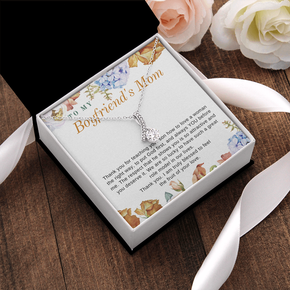 To My Boyfriend's Mom, Boyfriend's Mom Gift, To My Boyfriends Mom Gift, Meaningful Gift, Boyfriends Mom Necklace aeBFM01C