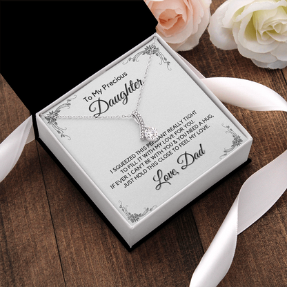 Gift for Precious Daughter from Dad, Daughter Graduation Gift, Father Daughter Gift, College Grad Gift, Graduation Present, 14K Necklace aeDFD10A