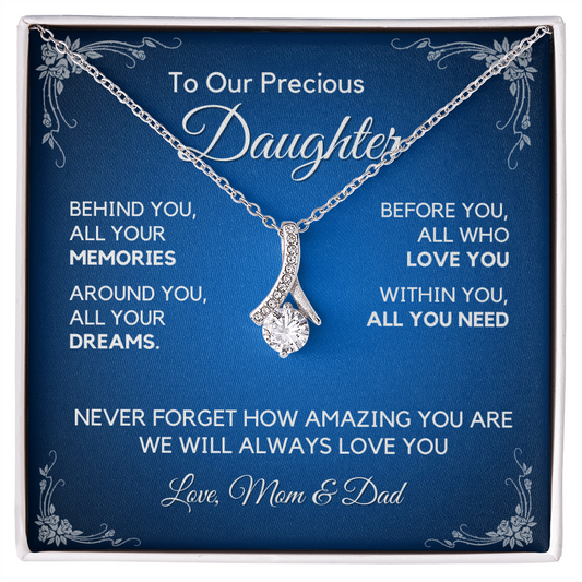 Daughter Gift from Mom & Dad, Daughter Graduation Gift, Father Daughter Gift, College Grad Gift, Graduation Present, 14K Necklace aeDFD05B