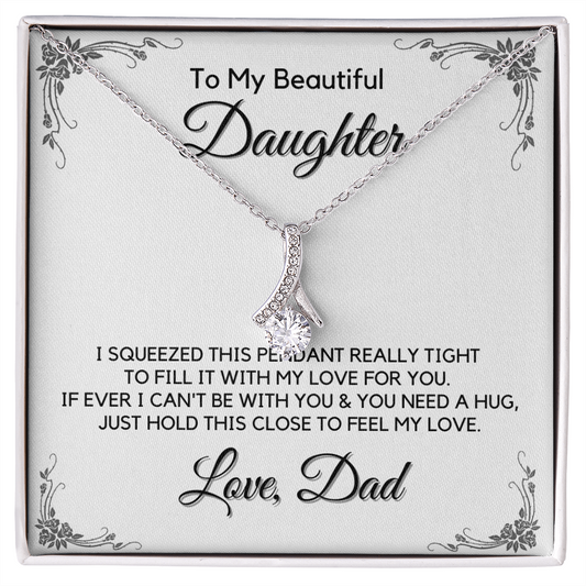 Gift for Beautiful Daughter from Dad, Daughter Graduation Gift, Father Daughter Gift, College Grad Gift, Graduation Present, 14K Necklace aeDFD10B
